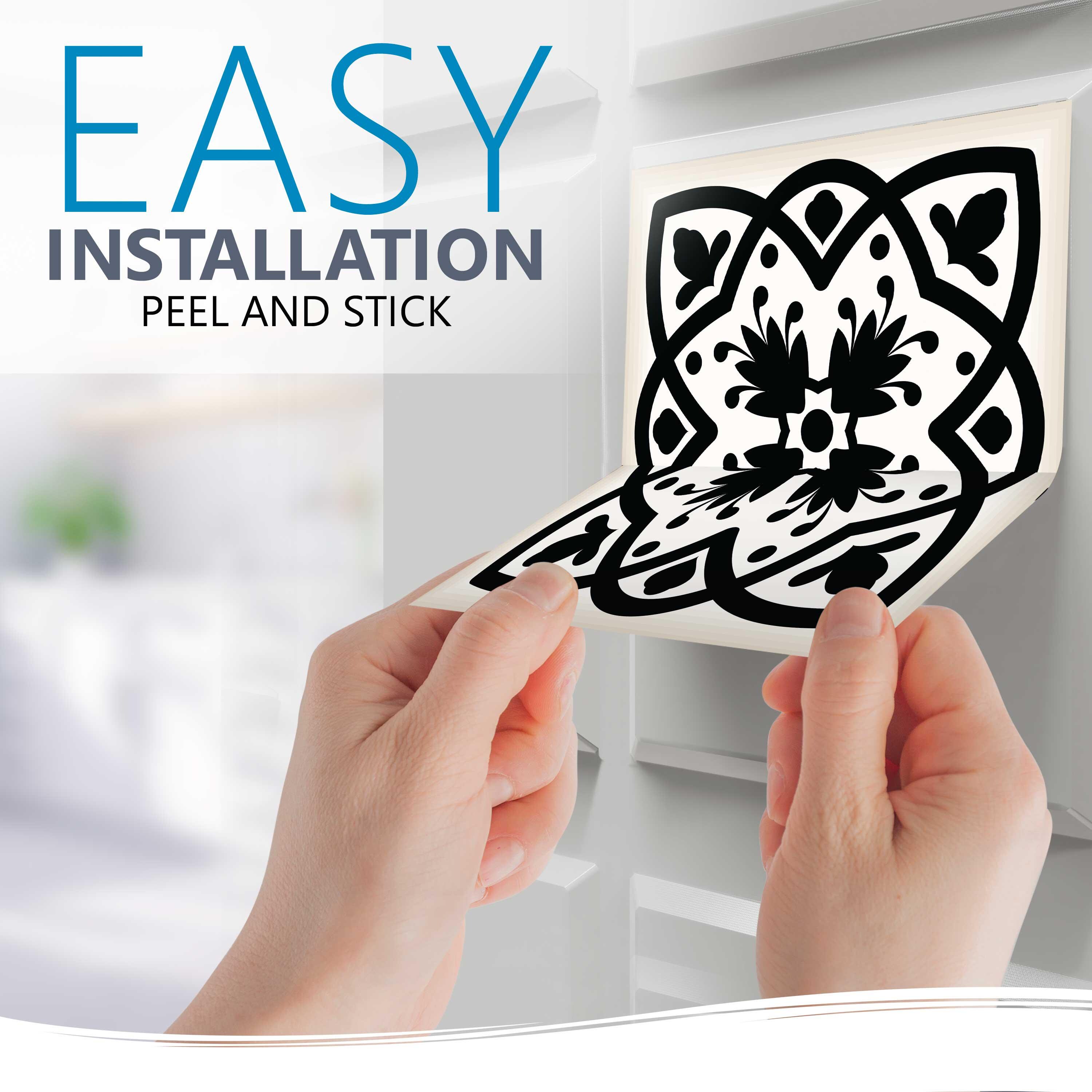 Tile Sticker Finder Tile Stickers 24 Tiles Decals Tiles Stickers Mixed Tiles for Walls ...