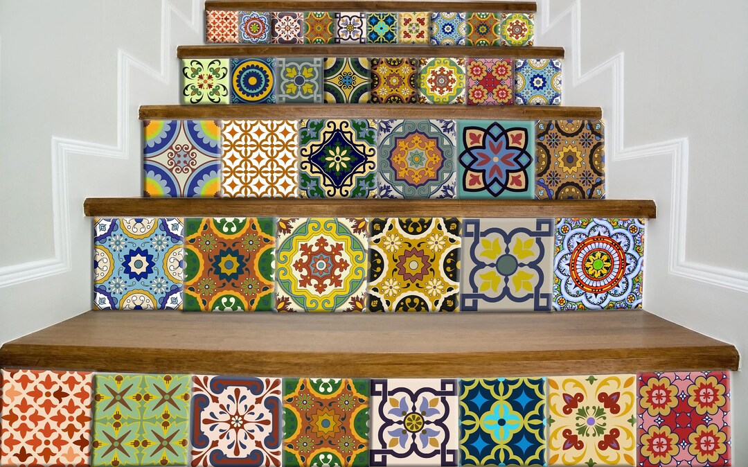 Tile Stickers 24 Tiles Decals Tiles Stickers Mixed Tiles for Walls