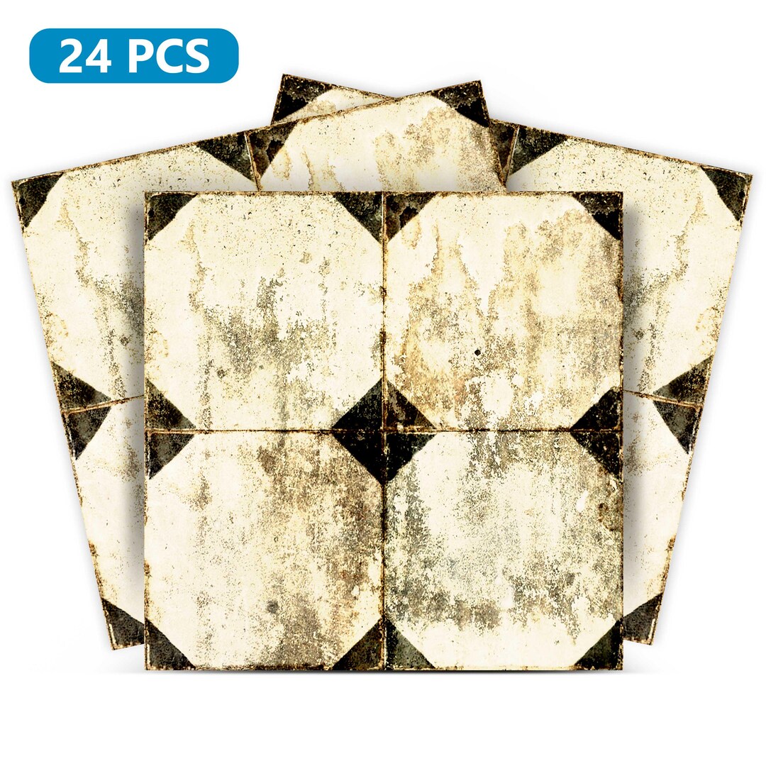 Vintage Connecting Pattern Peel and Stick Tile Stickers Rustic Design ...