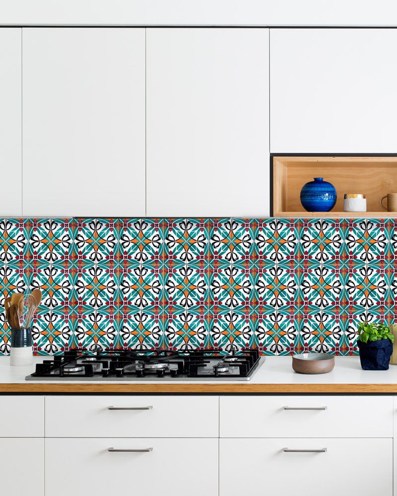 Mexican bath decor SET OF 24 Tile Decals Stickers for Ceramic Kitchens H7 Mexican bath decor SET OF 24 Tile Decals Stickers for Ceramic Kitchens H7
