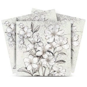 Jasmin Flower Tile Tile for kitchen Limited Edition peel and stick tile stickers R57
