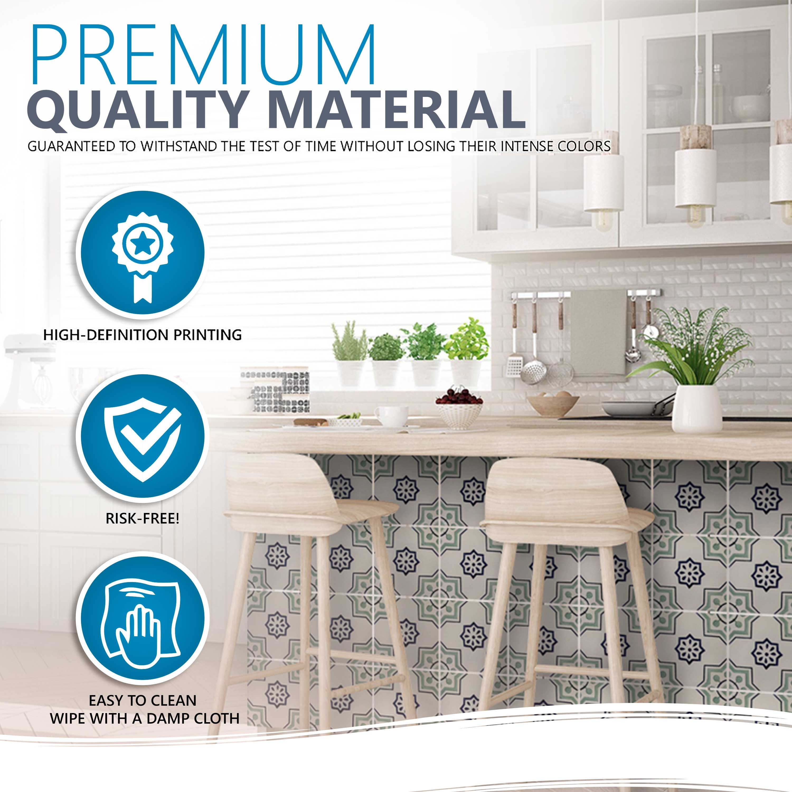 V40 Peel and Stick Tile Stickers Wallpapaer Decor Kitchen Decals ...