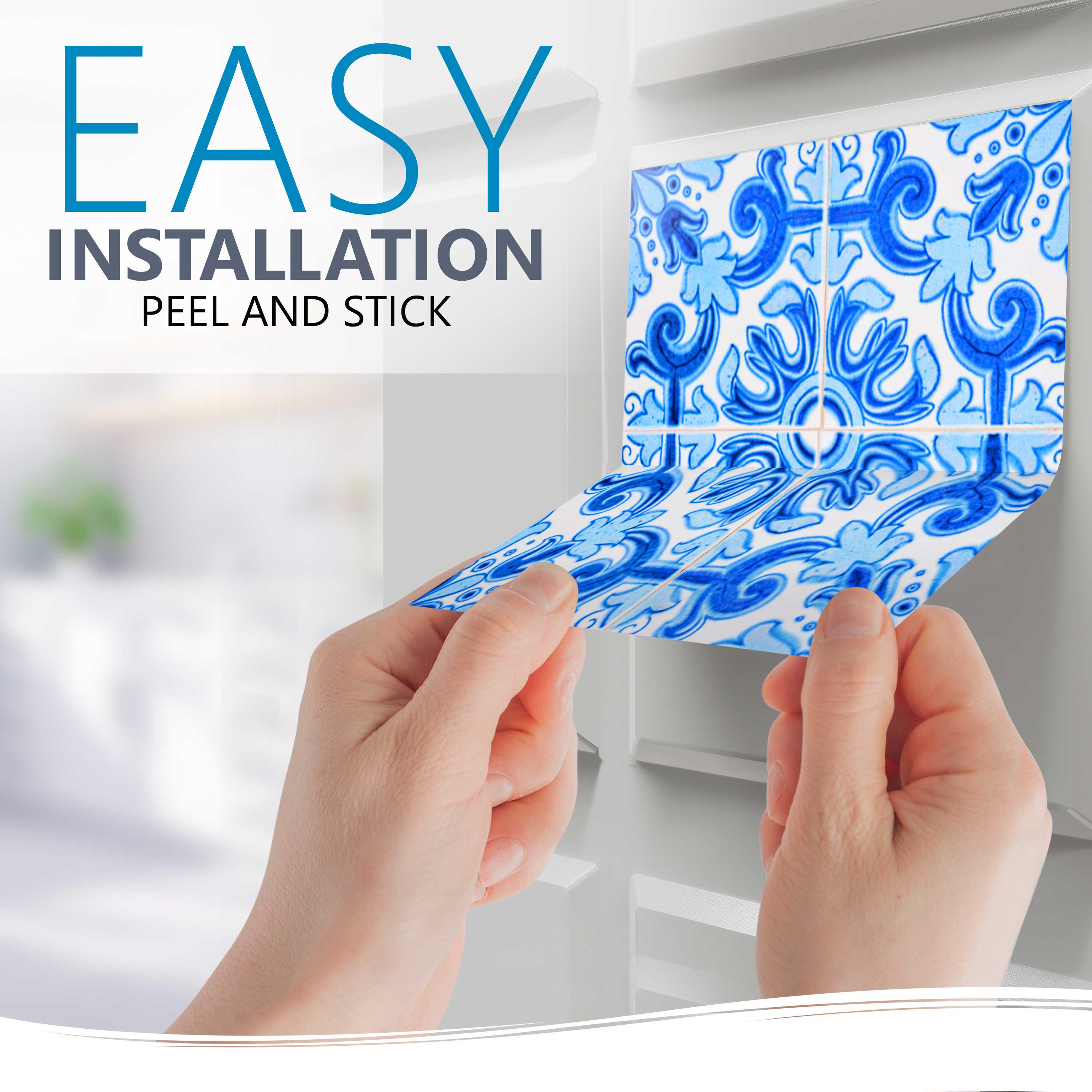 Tile Stickers 24 Tiles Decals Tiles Stickers Mixed Tiles for Walls ...