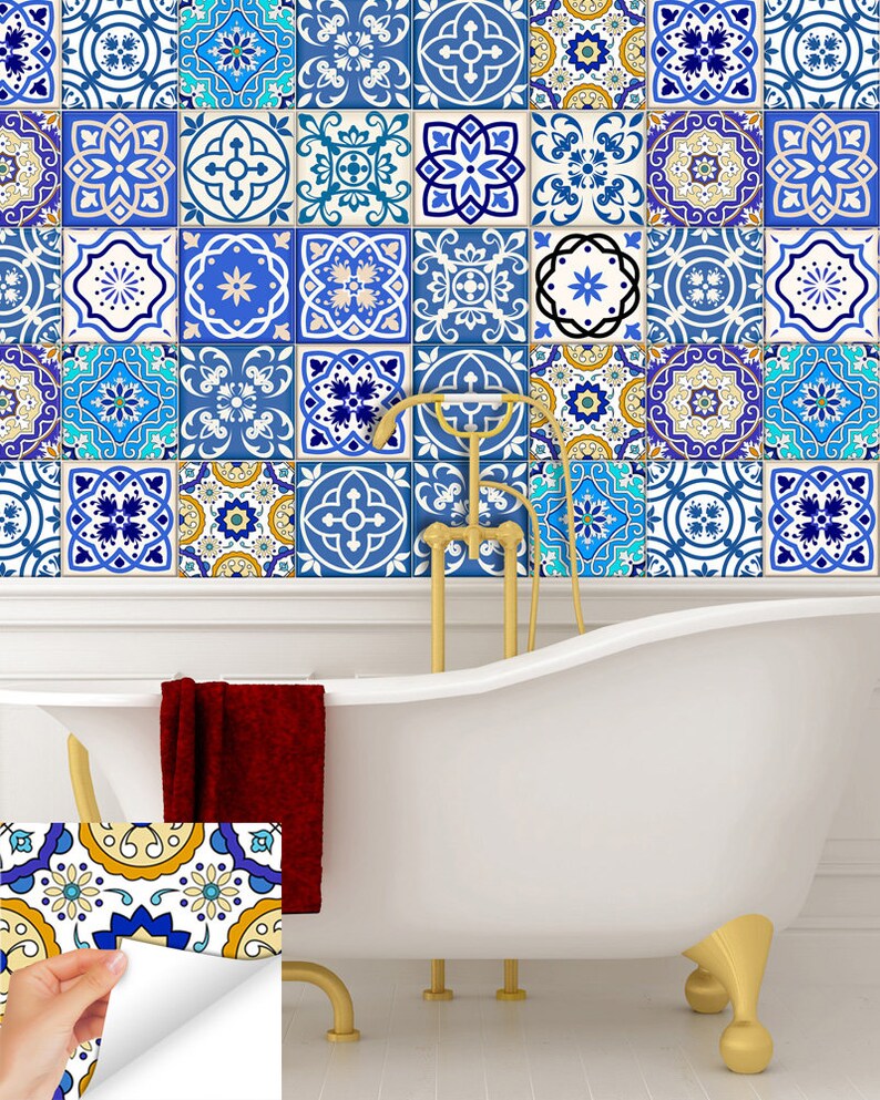 Set of 24 Tiles Decals Tiles Stickers Mixed Tiles for Walls Etsy UK
