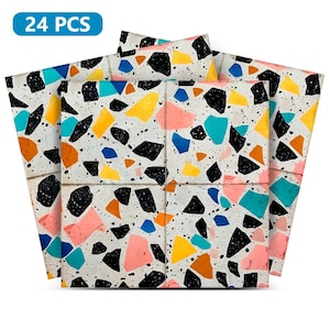 TERRAZZO  Self-adhesive tiles Peel and stick stair tread Trands Peel and stick tile Kitchen Trends 2025 Vintage Decor T10