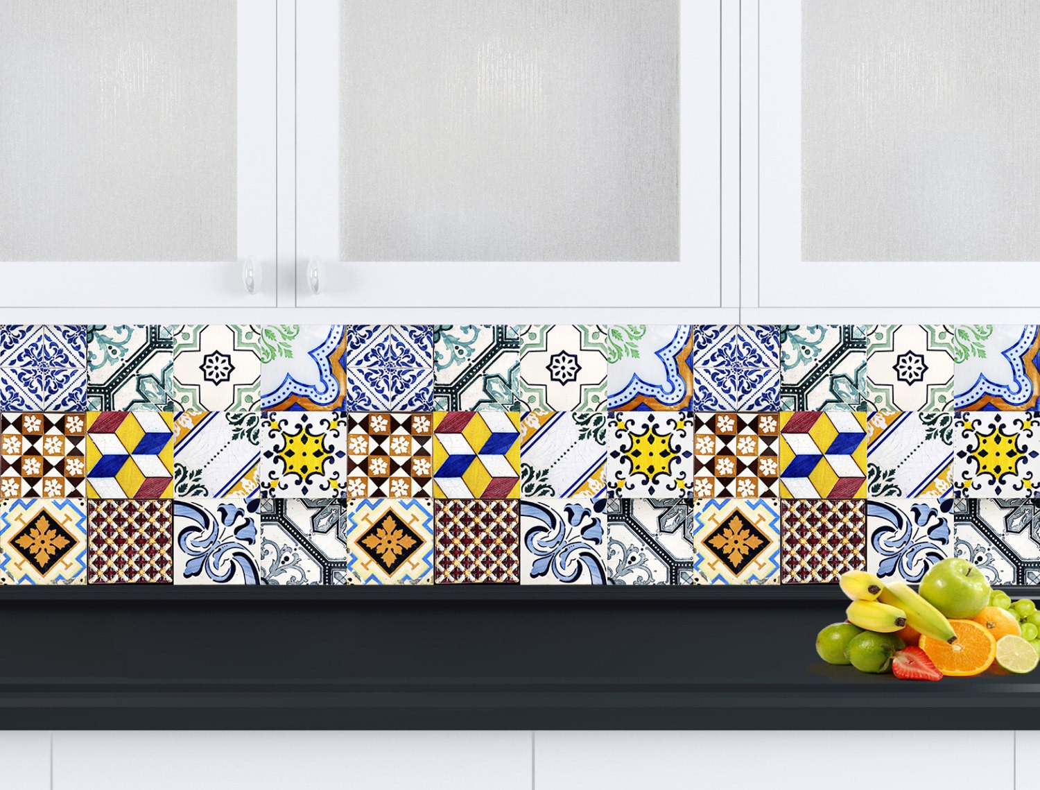 Spanish Tile Kitchen Tile Set Of 24 Tiles Decals Stickers Mixed For Shower Bathroom Walls Accessories V5