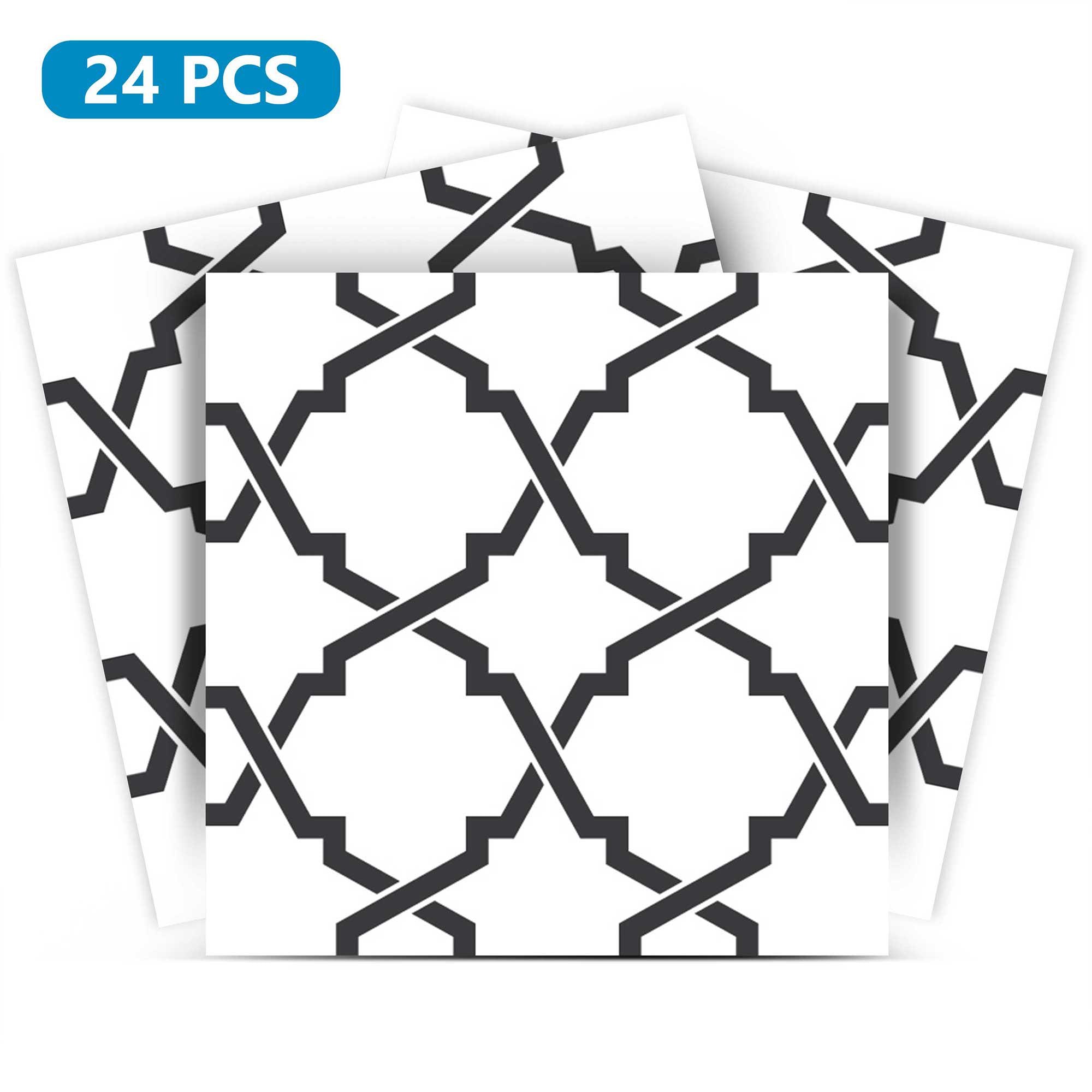 Tile Stickers 24 Tiles Decals Stickers Mixed For Walls Kitchen Bathroom Fliesenaufkleber B24