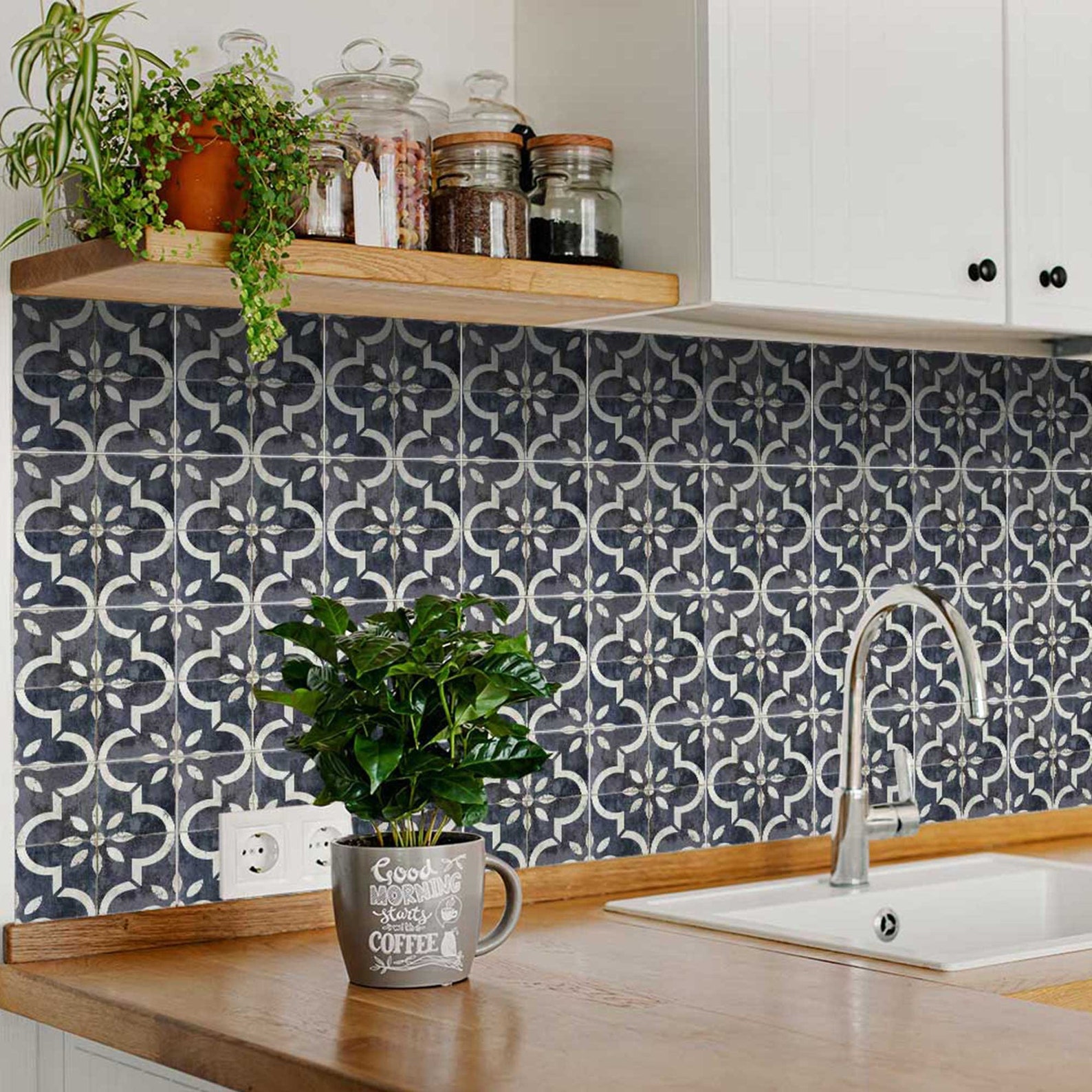 Transform Your Kitchen With DIY Peel and Stick Backsplash the Classic
