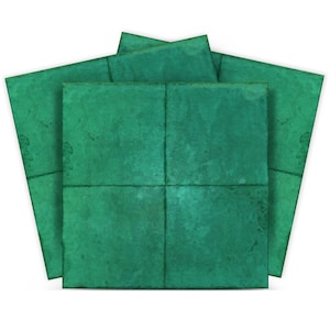Green kitchen Transform your kithcen with our old look peel and stick Green tile stickers R52