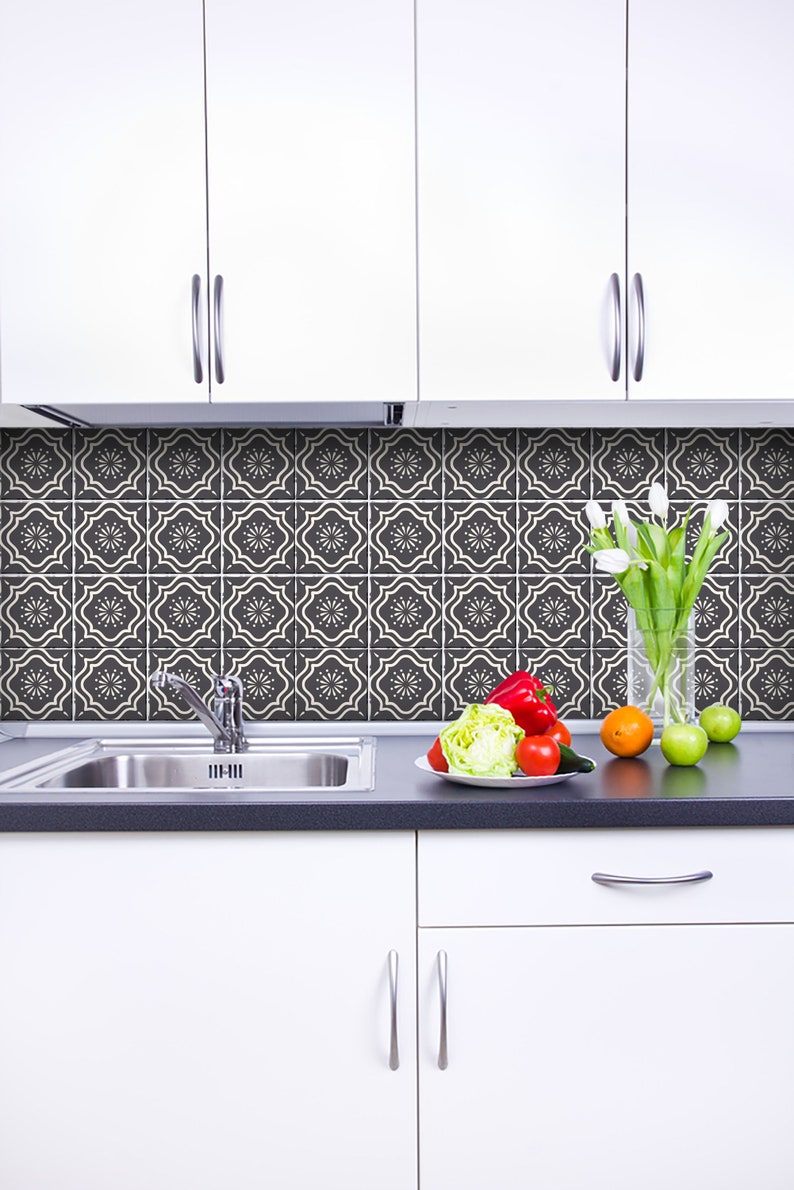 Peel and Stick Tiles Decals Bathroom Stickers Set Mixed Tiles Etsy UK