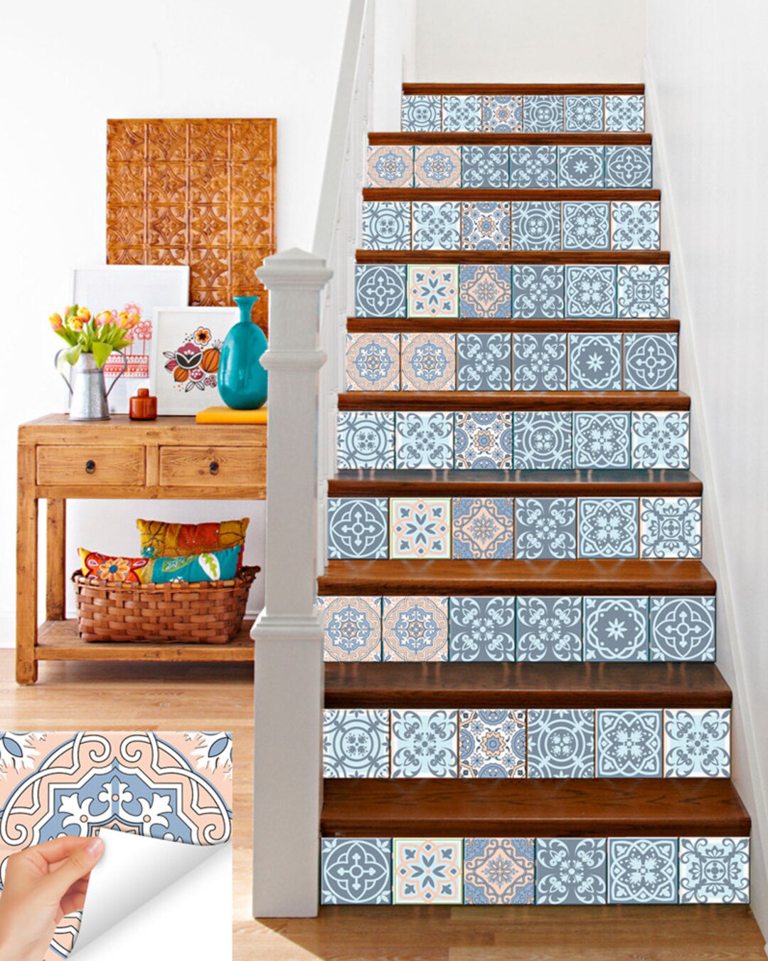 Decals Bathroom Gray Tile Set of 24 Tiles Decals Tiles Etsy