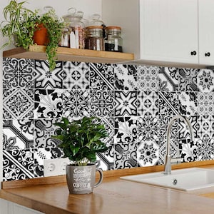 Sticker Set, Mexican Tile, Tile Stickers, Decorative Tiles, Vinyl Stickers, Wall Stickers, Tile Stickers, Peel and Stick Wall Decals V18