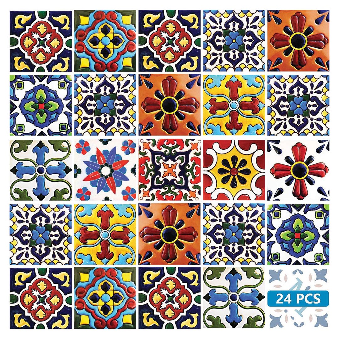 Backsplash Tile Stickers Tile IDEA 24 Tile Stickers Style Stickers ...