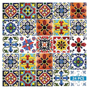 backsplash tile stickers tile IDEA 24 tile stickers style stickers mixed for walls Kitchen stickers decals bathroom tile Stair decals O