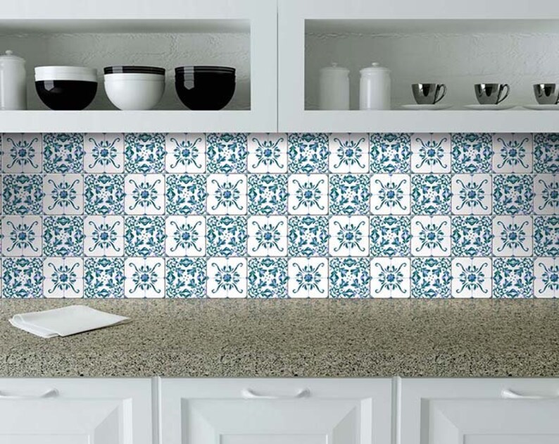 Kitchen Decals Peel and Stick Backsplas Stickers 24 Tiles Etsy