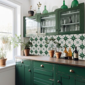 Peel and stick Wallpaper tile stickers DIY backsplash decor idea Kitchen decor Idea R76