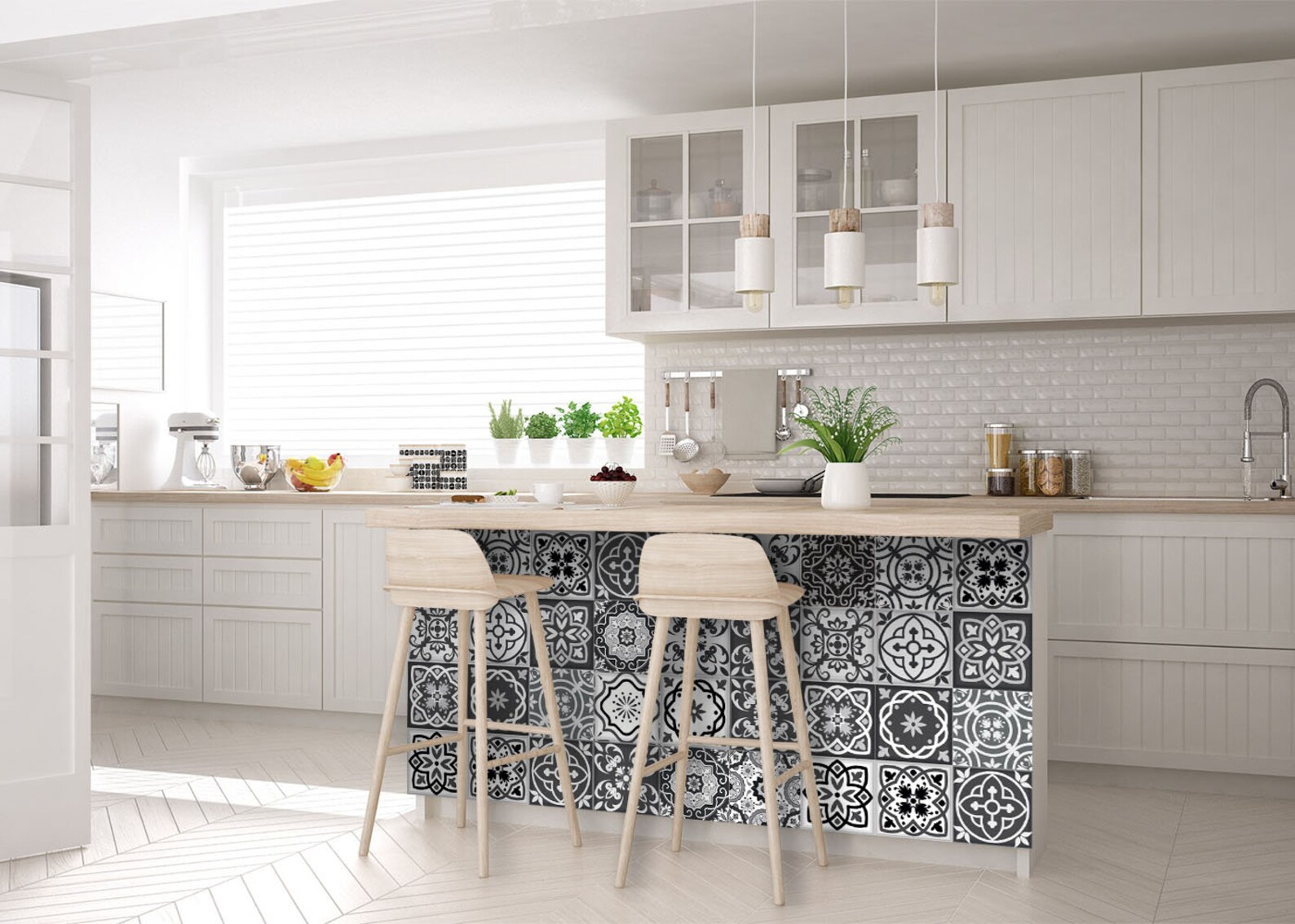 Decals Bathroom Gray Tile Set of 24 Tiles Decals Tiles Etsy