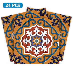 Bathroom Decals peel and stick backsplas stickers 24 Tiles Decals Tiles Stickers mixed Tiles walls Kitchen Stairs  C2
