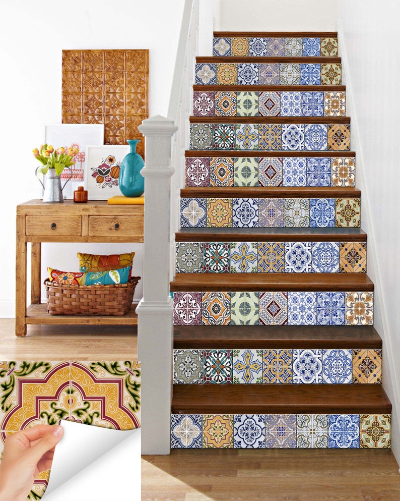 Spanish Set of 24 Tiles Decals Tiles Stickers Tiles for Walls - Etsy
