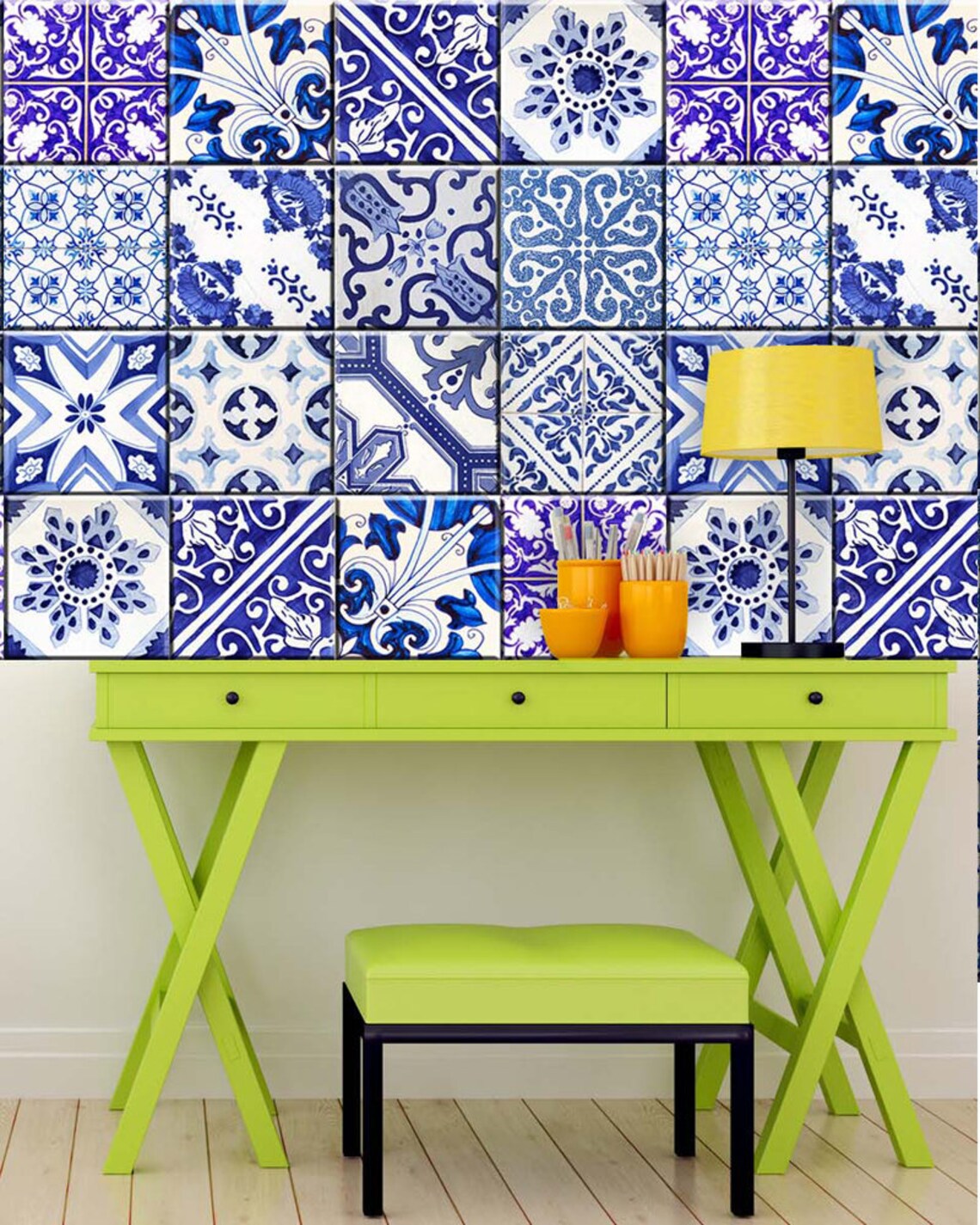 Tiles Stickers MIXED Tiles Decals Set of 24 Tiles Stickers Etsy