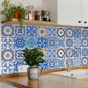Sticker Set, Mexican Tile, Tile Stickers, Decorative Tiles, Vinyl Stickers, Wall Stickers, Tile Stickers, Peel and Stick Wall Decals SB14
