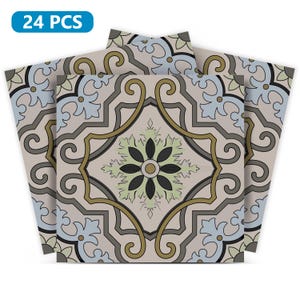 Home decor Ideas Talavera Bathroom Tile Sticker Set of 24 Tiles decal  Tiles for walls Kitchen home decoration Mexican tile C50