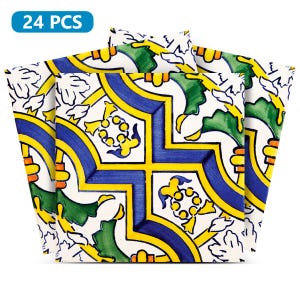 Bathroom fliesenaufkleber Tile stickers Kitchen decals Spanish tiles Set of 20 Tiles Decals wall Tiles Stickers V12