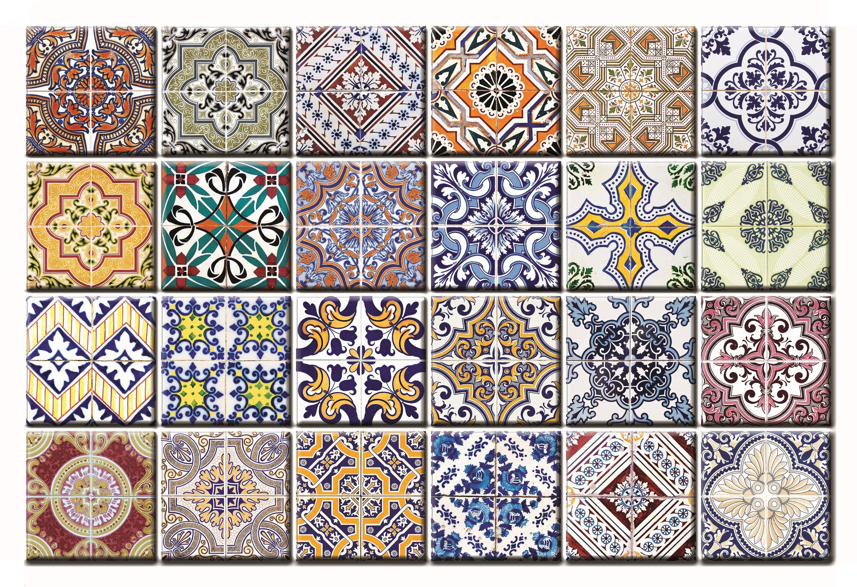 Set of 24 Tiles Decals Tile Stickers Mixed Tiles for Walls Etsy