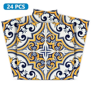 spanish Set of 24 PCS Tiles Decals Tiles Stickers Tiles for walls Kitchen Bathroom H24