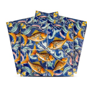 Golden tilefish Cute fish wallpaper Fish peel and stick tile Golden Fish L29