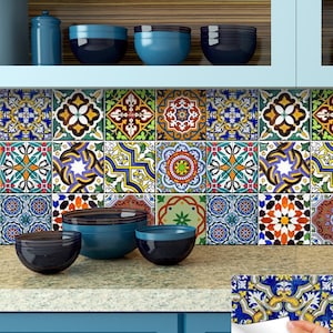 spanish Set of 24 Tiles Decals Tiles Stickers Tiles for walls Kitchen Bathroom AB2
