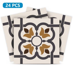 tile stickers 24 Tiles Decals Tiles Stickers mixed Tiles for walls Kitchen Bathroom PEEL AND STICK