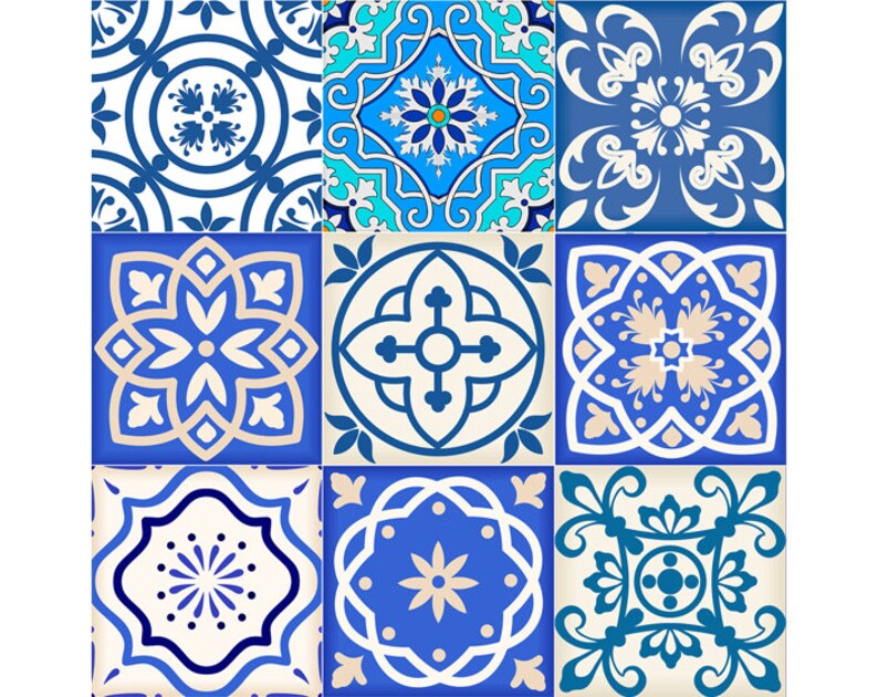 Set of 24 Tiles Decals Tiles Stickers Mixed Tiles for Walls Etsy