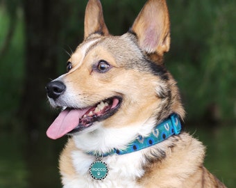 Pet ID Tag, Personalised Dog Tag For Collar, Dalmatian Print Dog Tag