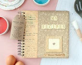 Vintage Style Recipe Book - Personalised My Recipes Book