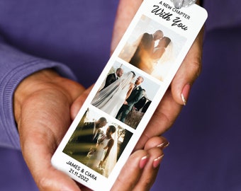 Photo Bookmark, A New Chapter With You Metal Bookmark Keepsake Gift, Couple Gift, Engagement gift for Fiancee