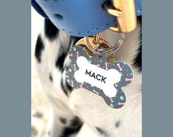 Doggy Bone Pet ID Tag,  Personalised Dog Tag For Collar