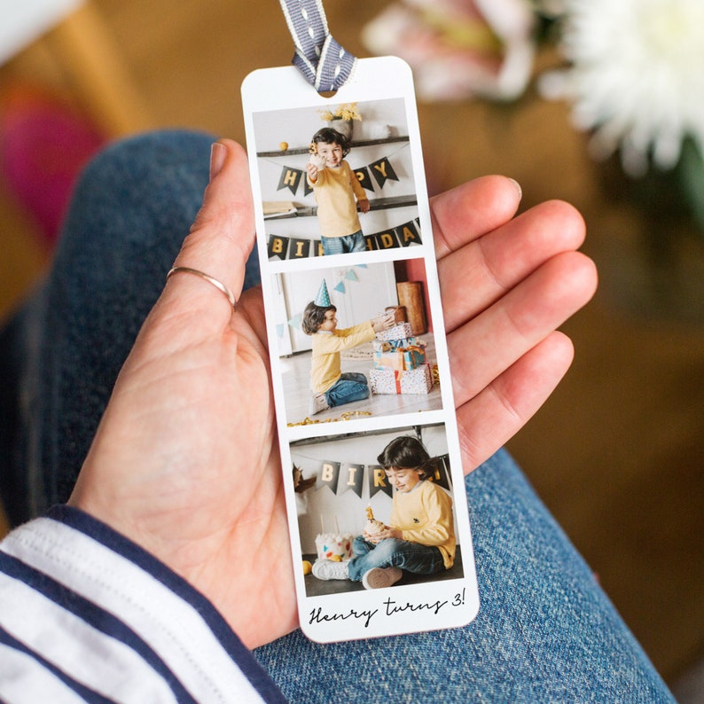 Photo Bookmark, Metal Bookmark Keepsake Gift, Personalised Gift for Mum, Dad, Friend image 2