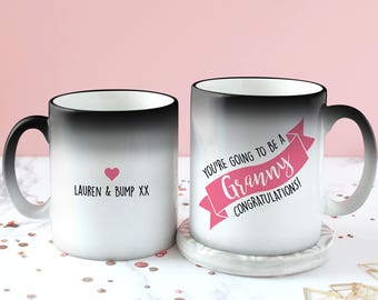 Personalised Baby Announcement Magic Mug - Heat Colour Changing Mug - Baby Announcement Cup