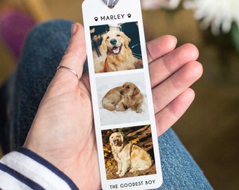 Personalised Pet Dog Photo Bookmark, Pet Dog Photos on a Bookmark, Photo Gift for Pet Owner, Book Lover Gift, Pet Mum Gift