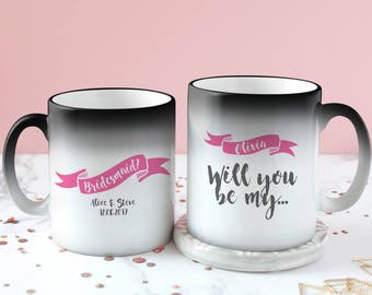 Personalised Bridesmaid Mug - Will You Be My Bridesmaid Mug - Secret Message Bridesmaid Mug - Bridesmaid Gift