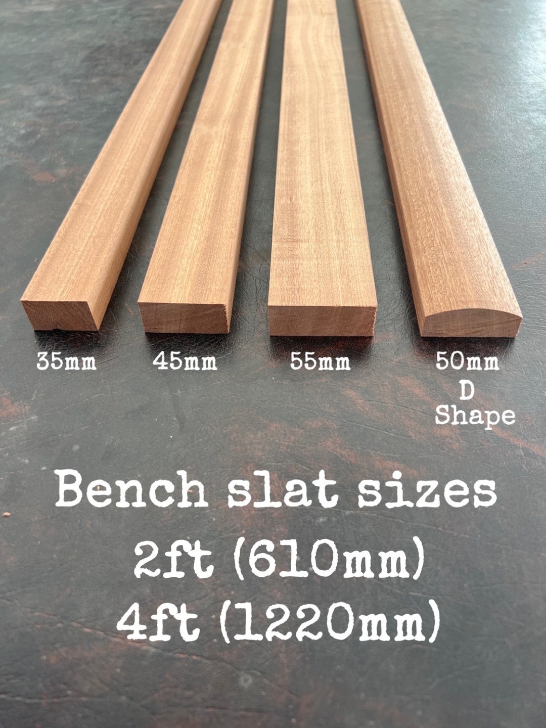 Sapele Hardwood Replacement Bench Slats Thresholds Etsy UK