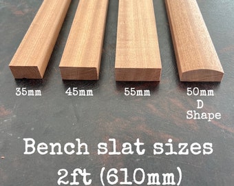 Sapele Hardwood Replacement Bench Slats Thresholds