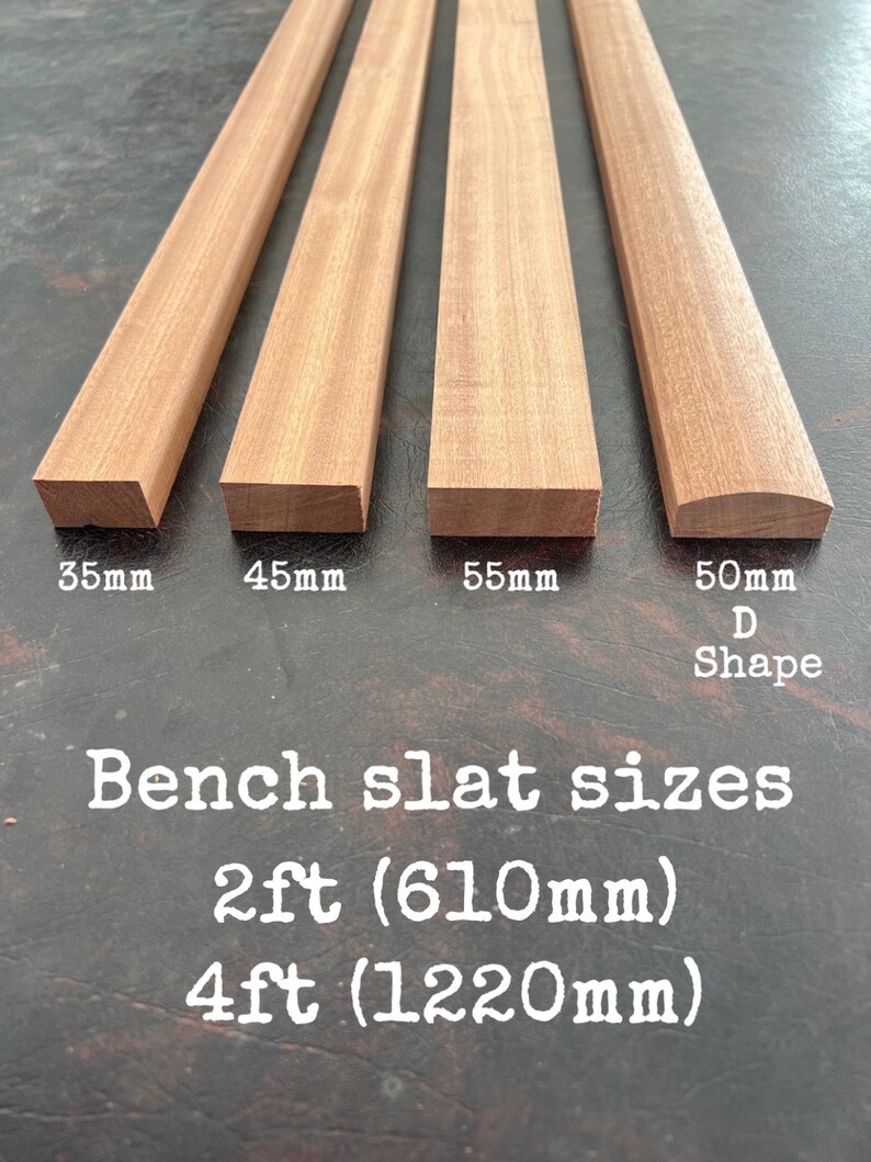 Sapele Hardwood Replacement Bench Slats Thresholds Etsy UK