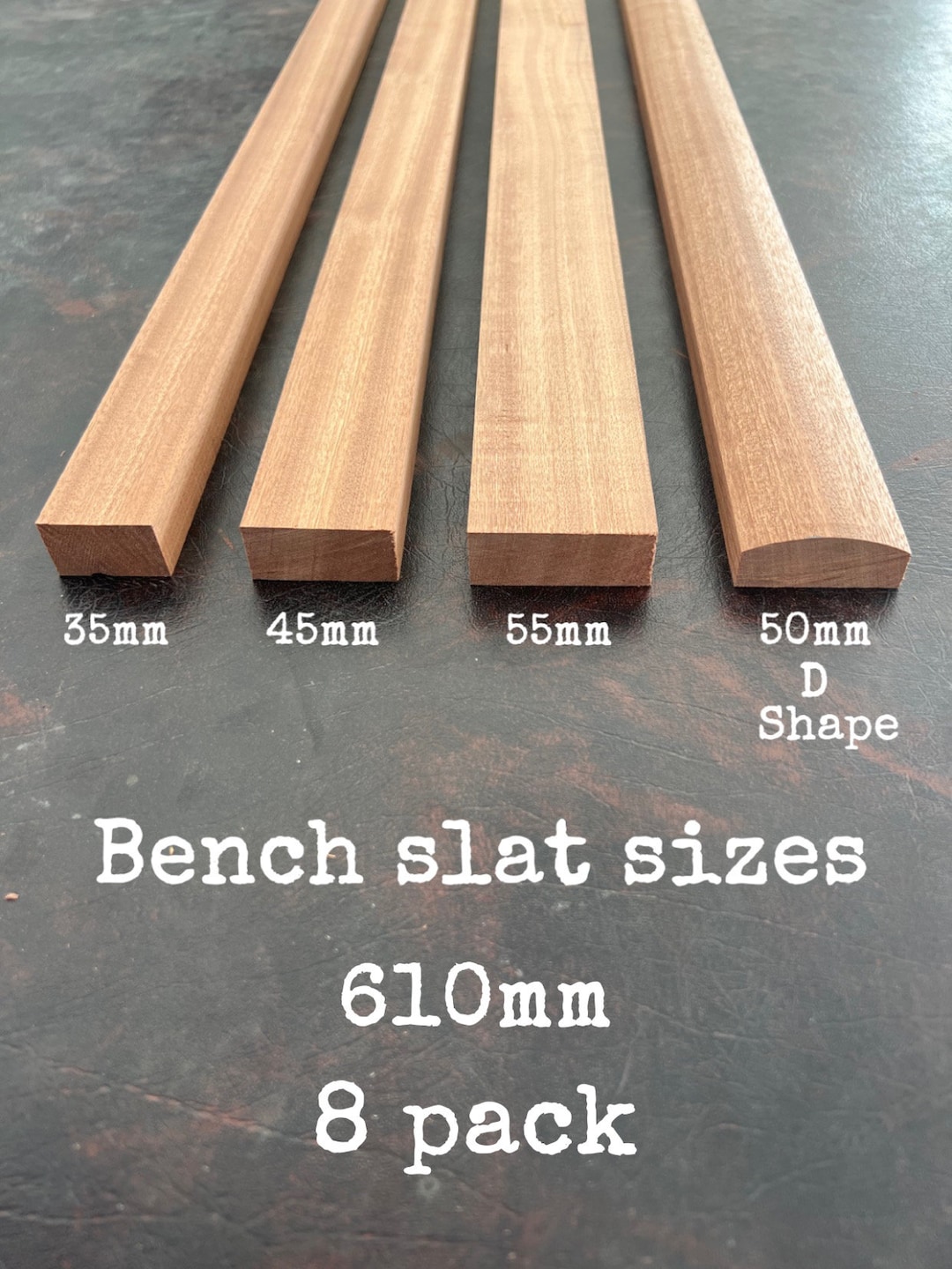 Pack of 8 2FT 610mm Sapele Hardwood Replacement Bench Slats - Etsy