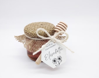 Honey favor jar 120g with lid and tag