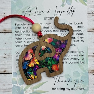 Colorful Sister elephant ornament, sisterhood friendship mom tribe gift, Bible study group gifts, stocking gifts for friends, gift exchange