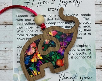 Colorful Sister elephant ornament, sisterhood friendship mom tribe gift, Bible study group gifts, stocking stuffer friends, gift exchange