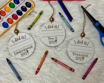 Kindergarten graduation gift, preschool graduation, pre-k graduation, child’s handwriting, graduation keepsake, class of 2024, grad ornament