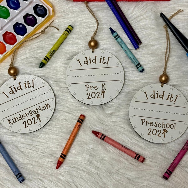 Kindergarten graduation gift, preschool graduation, pre-k graduation, child’s handwriting, graduation keepsake, class of 2024, grad ornament